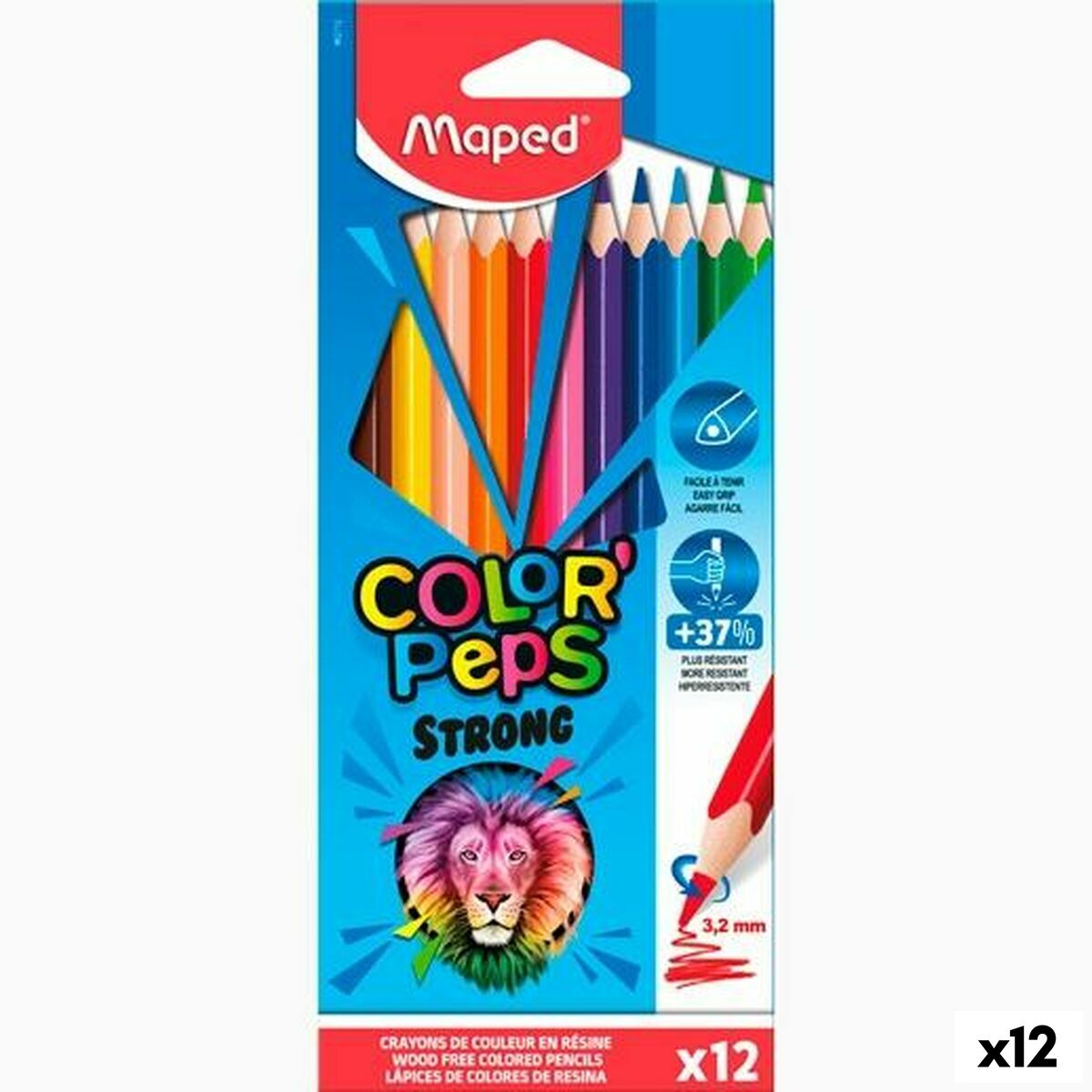 Läs mer om Färgpennor Maped Color Peps Strong Multicolour 12 Delar