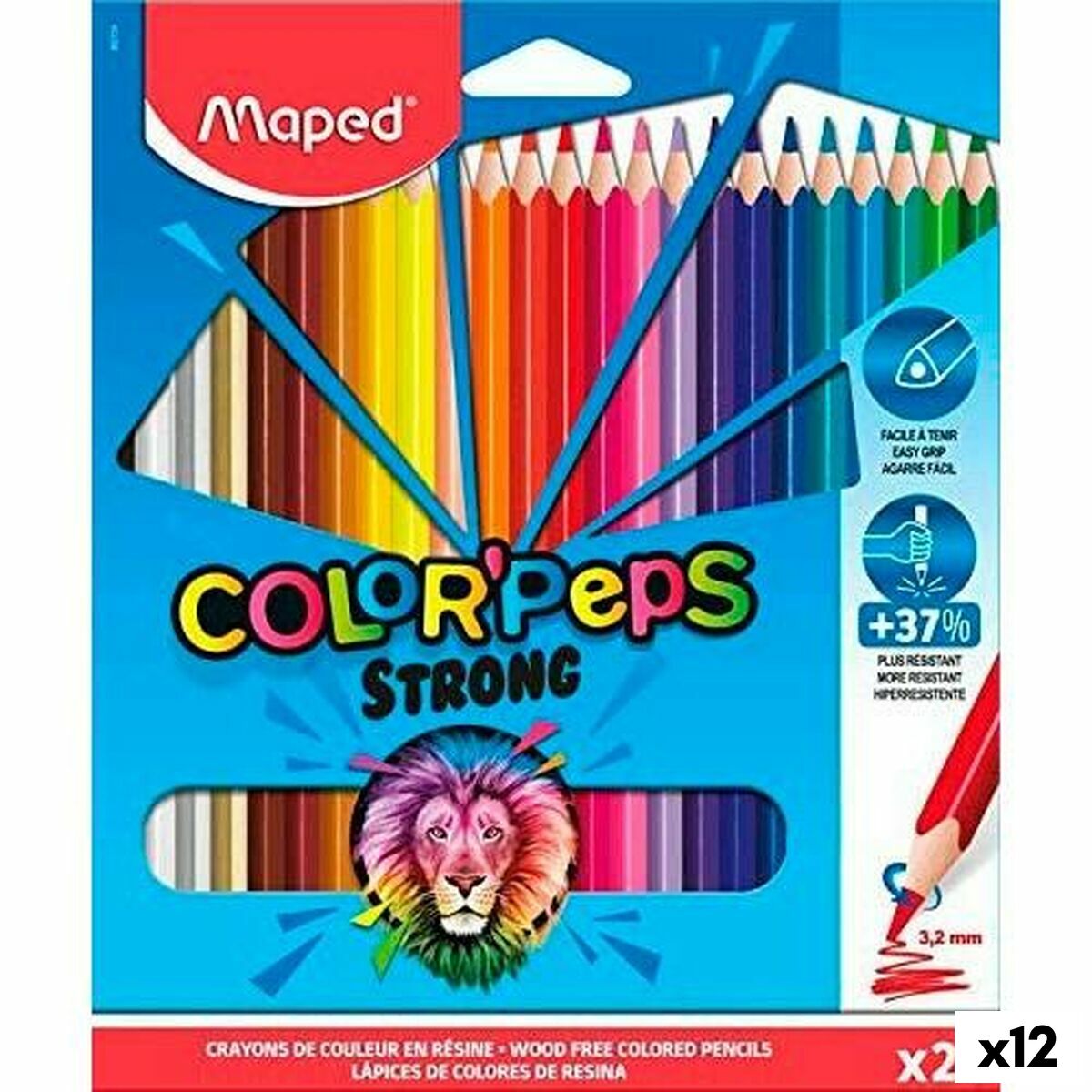 Läs mer om Färgpennor Maped Color Peps Strong Multicolour 24 Delar