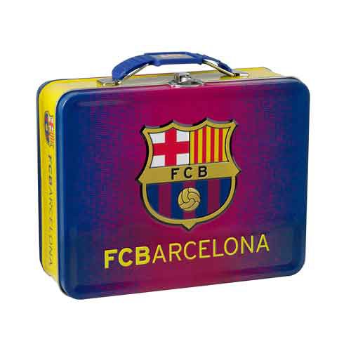 Läs mer om Fc Barcelona Tinbox Väska i metall label Producte Oficial