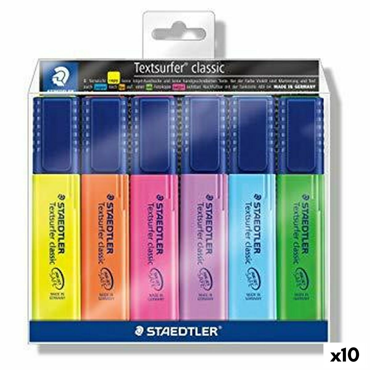 Fluorescerande markörsuppsättning Staedtler Textsurfer Classic 6 Delar