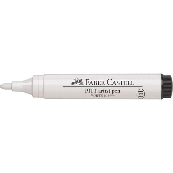 Läs mer om India ink pen PITT artist pen vit, 2.5 mm 167601 Faber-Castell