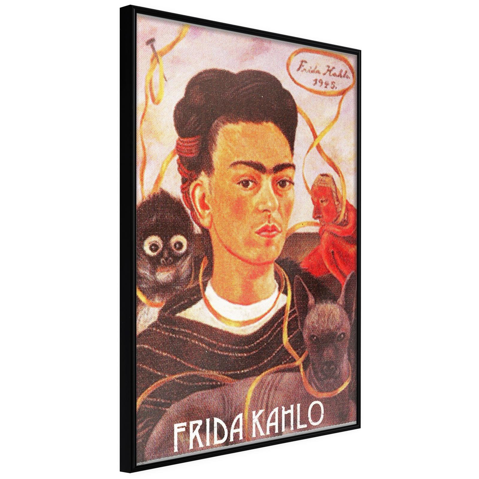 Läs mer om Inramad Poster / Tavla - Frida Khalo – Self-Portrait - 40x60 Svart ram