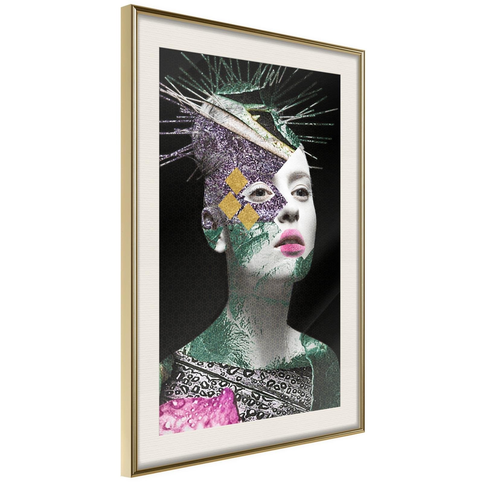 Inramad Poster / Tavla - Modern Beauty - 30x45 Guldram med passepartout