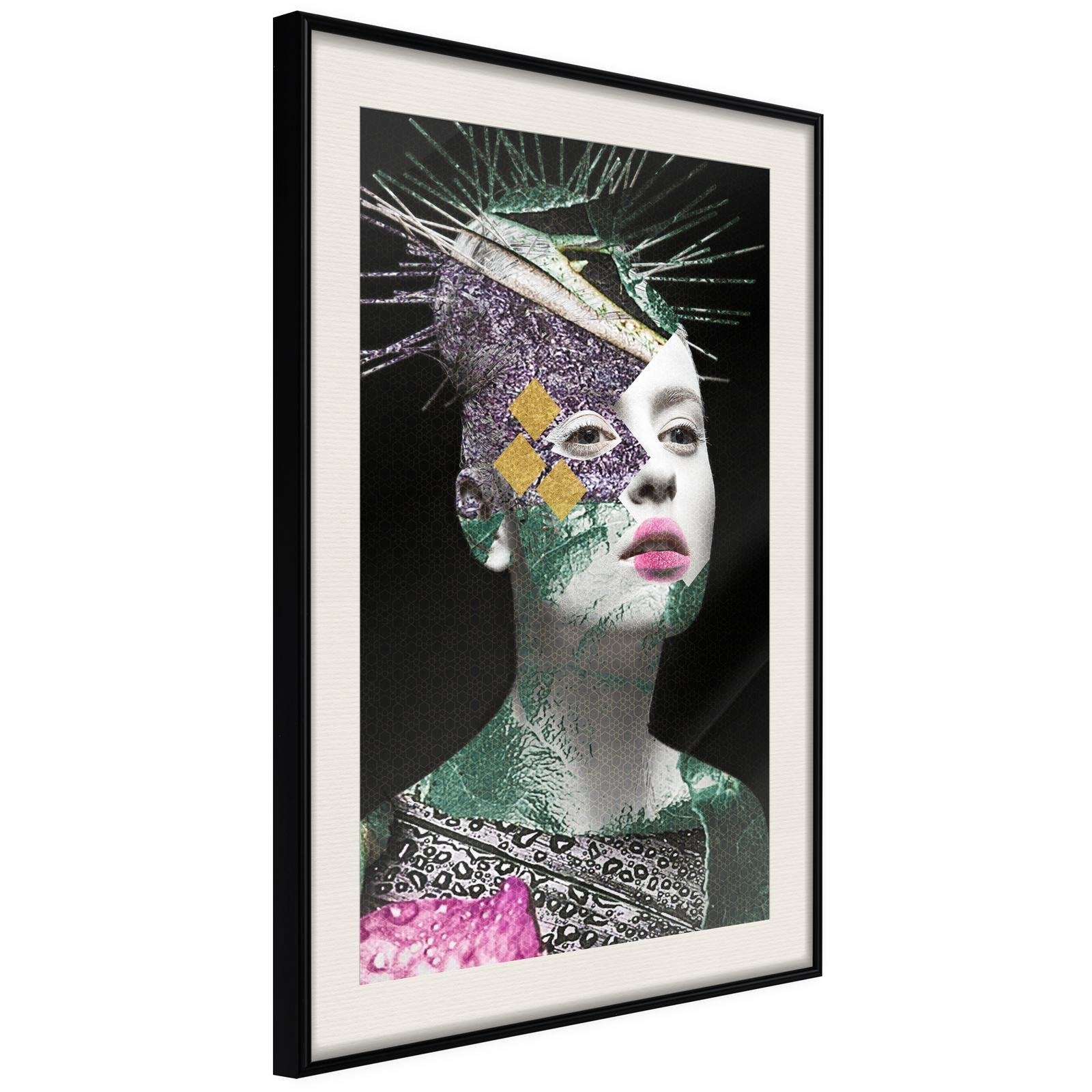 Inramad Poster / Tavla - Modern Beauty - 30x45 Svart ram med passepartout