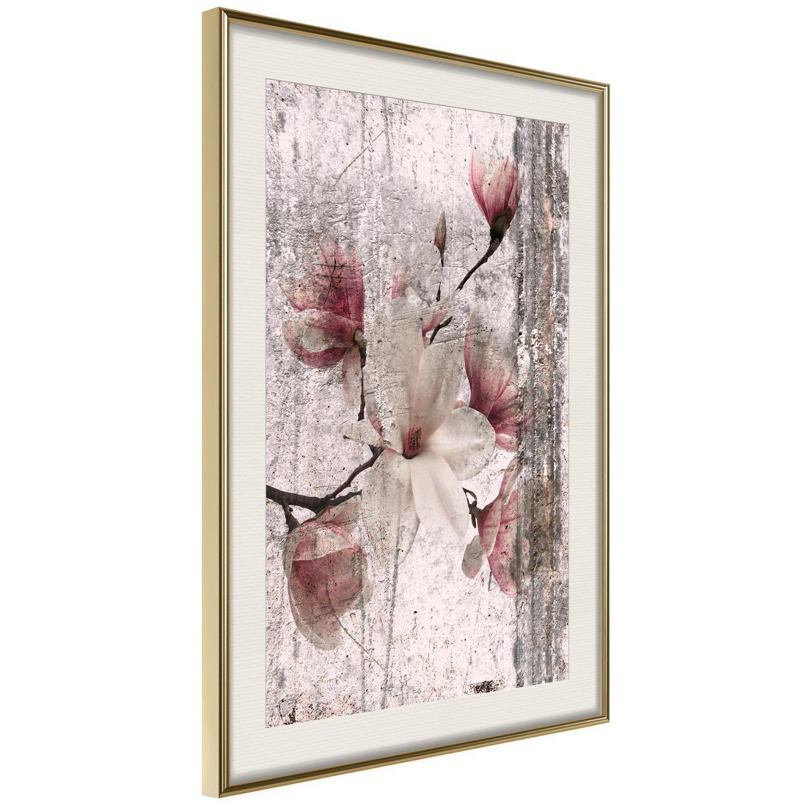Läs mer om Inramad Poster / Tavla - Queen of Spring Flowers I - 40x60 Guldram med passepartout
