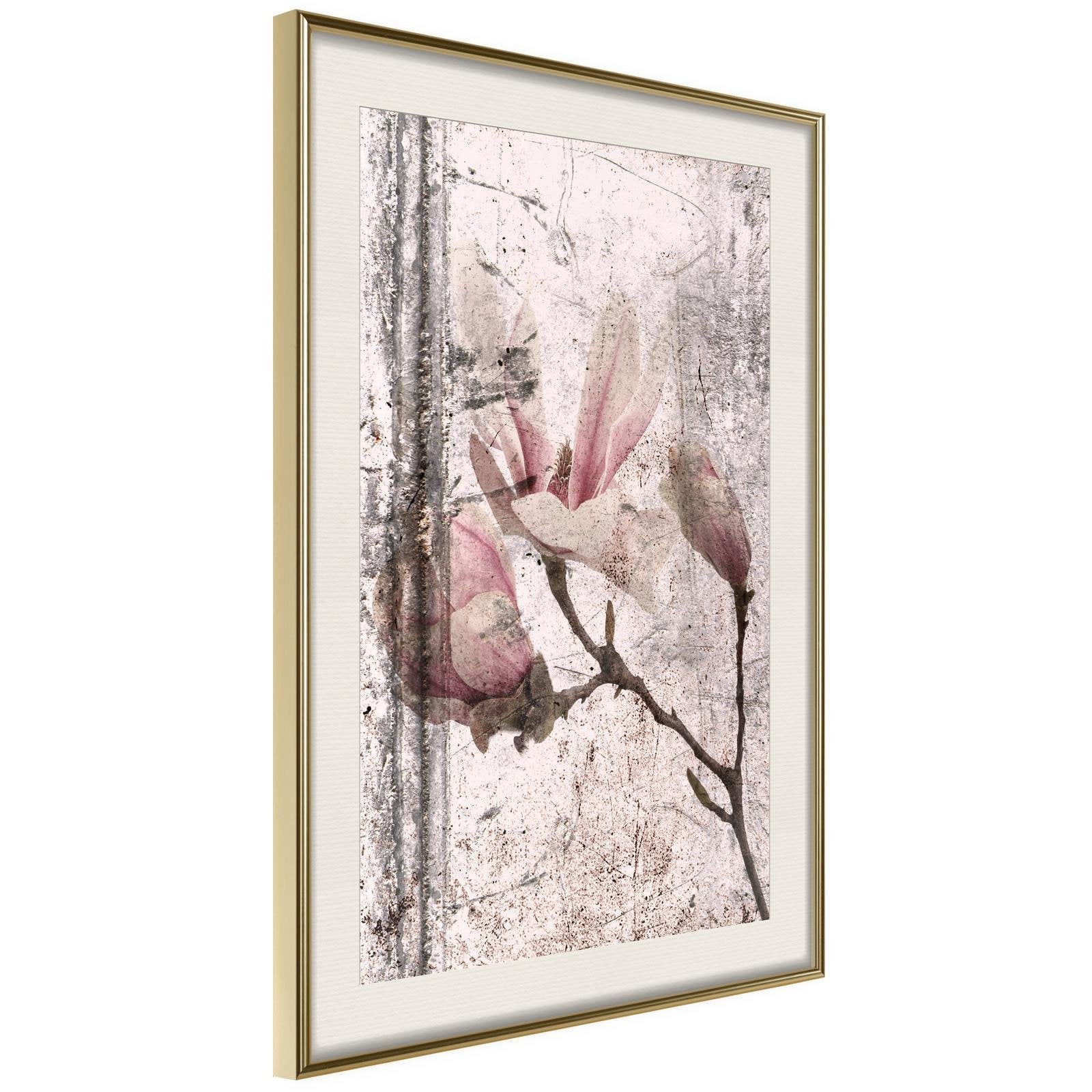 Läs mer om Inramad Poster / Tavla - Queen of Spring Flowers III - 40x60 Guldram med passepartout