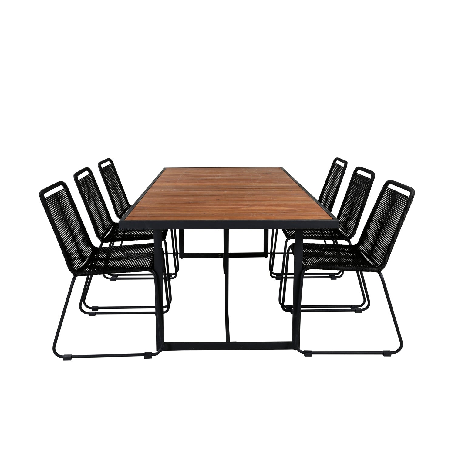 KHUNG LINDOS Matbord 200x100 cm + 6 stolar | Utemöbler