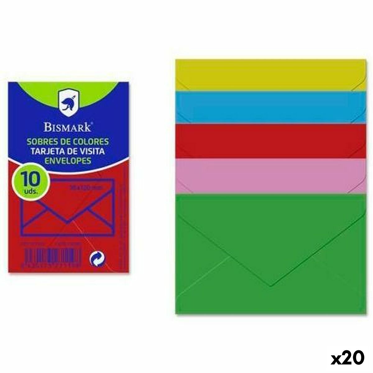 Kuvert Bismark Papper Multicolour 7,6 x 12 cm