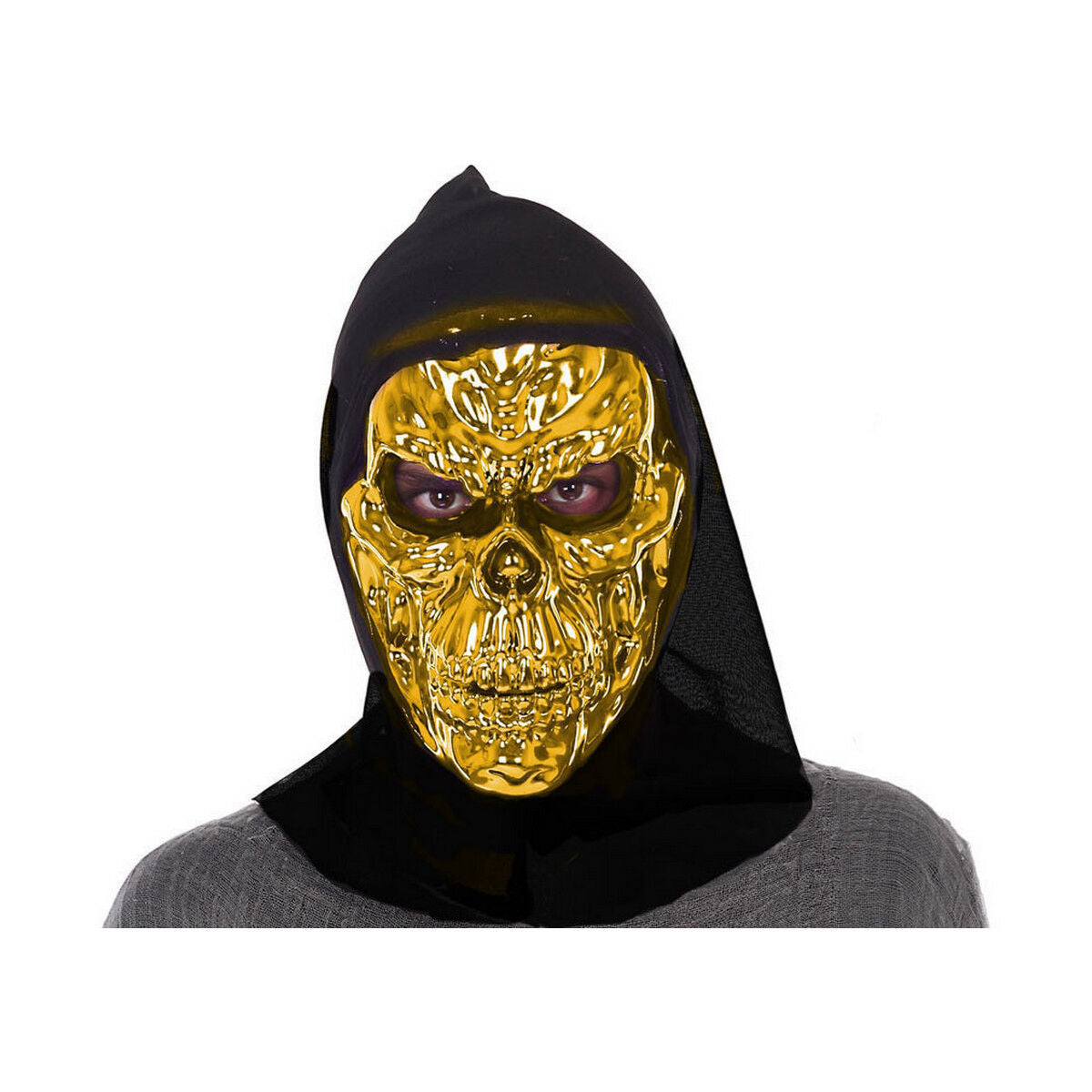 Läs mer om Mask Golden Skull Halloween