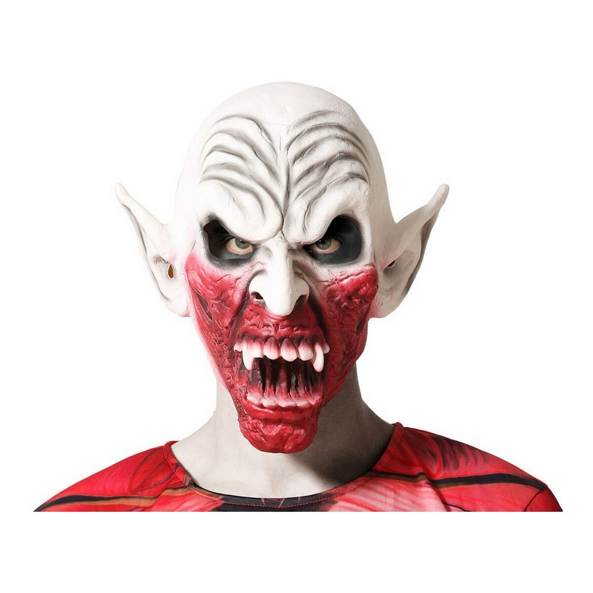 Läs mer om Mask Halloween Monster Vit