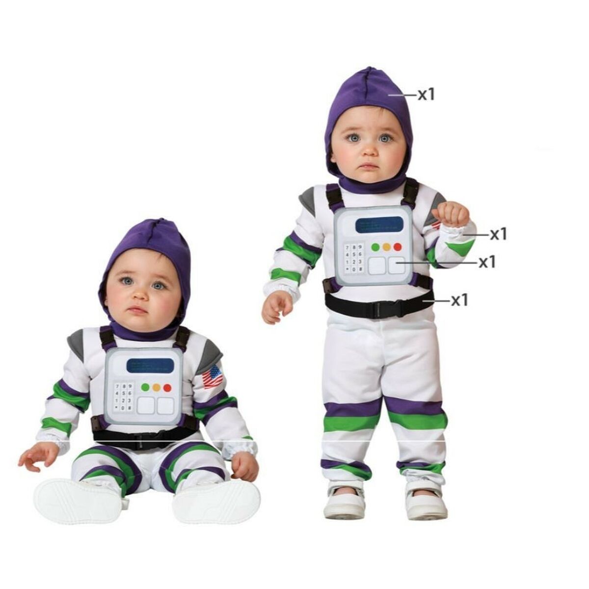 Läs mer om Maskeraddräkt bebis Astronaut - 24 månader