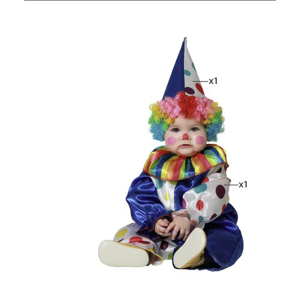 Läs mer om Maskeraddräkt bebis Clown - 24 månader