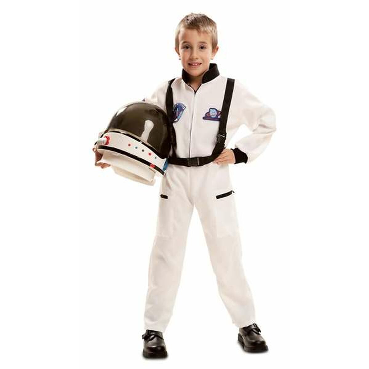 Läs mer om Maskeraddräkt för barn Astronaut 2 Delar Vit - 10-12 år