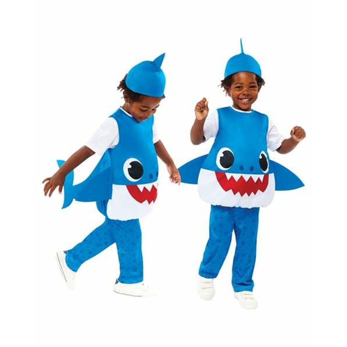 Läs mer om Maskeraddräkt för barn Baby Shark Blå 3 Delar - 3-4 år