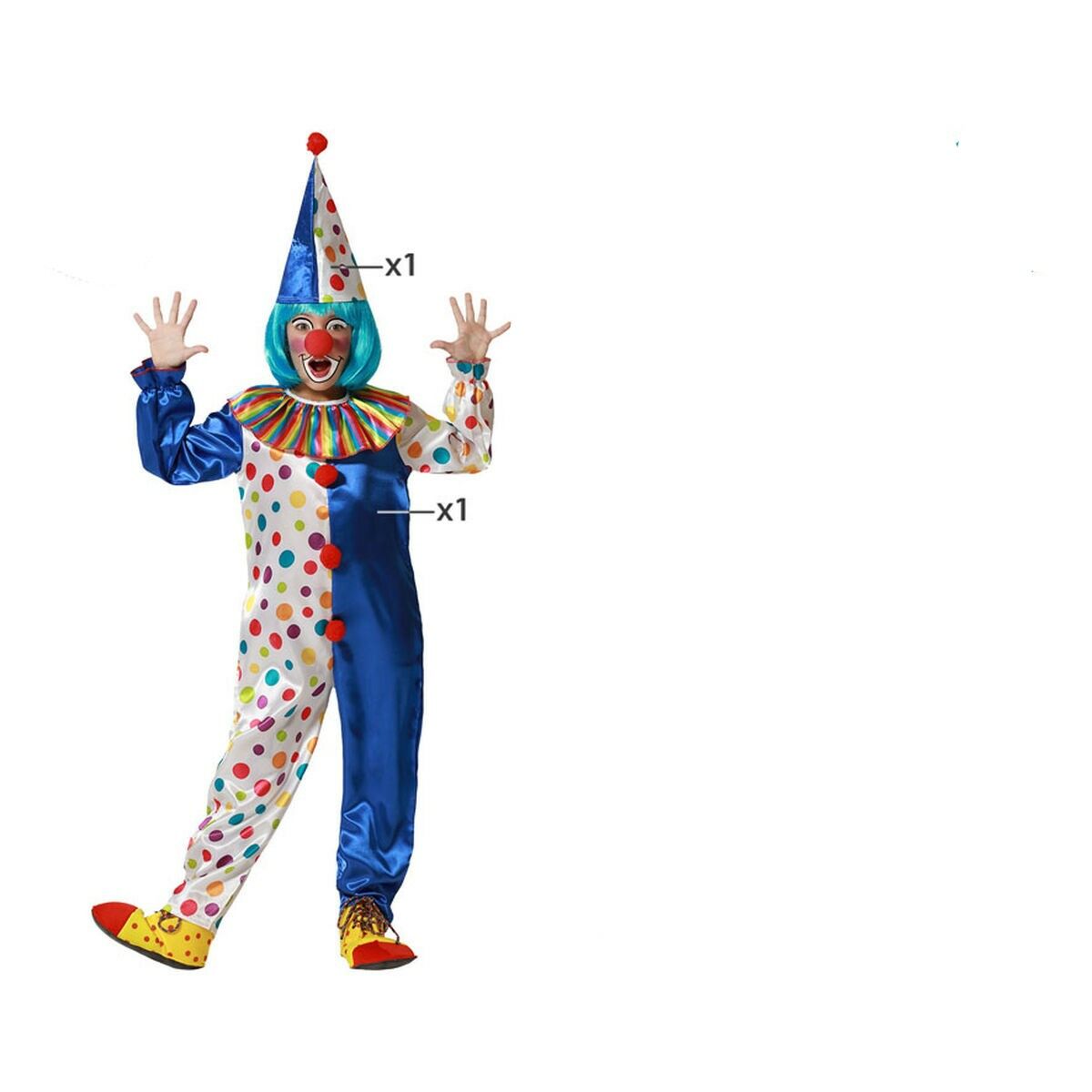 Läs mer om Maskeraddräkt för barn Clown - 10-12 år