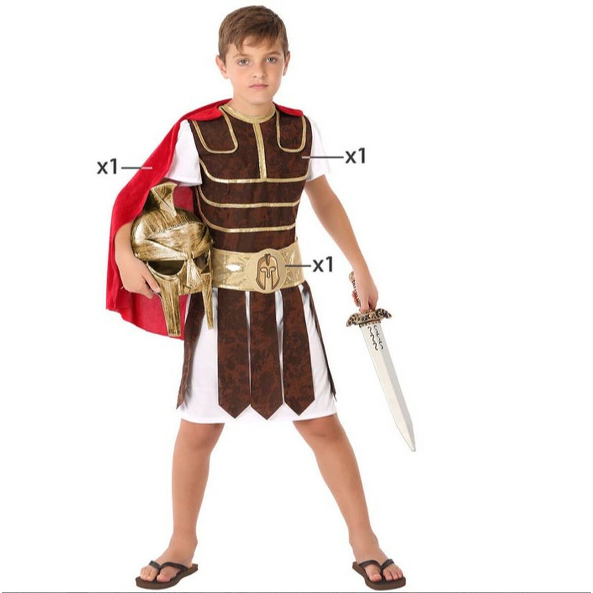 Maskeraddräkt för barn Gladiator - 5-6 år