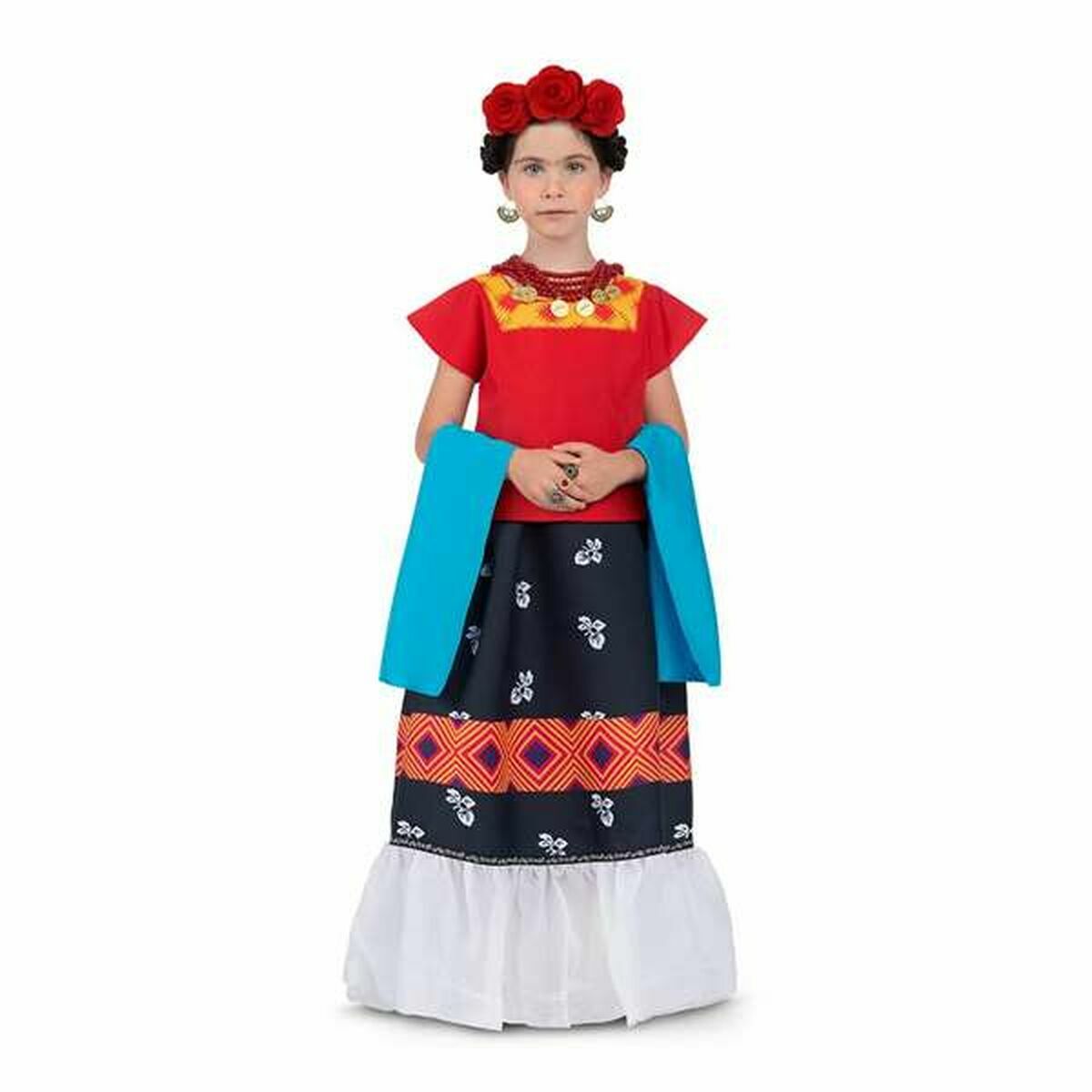 Läs mer om Maskeraddräkt för barn My Other Me Frida Kahlo 4 Delar - 7-9 år