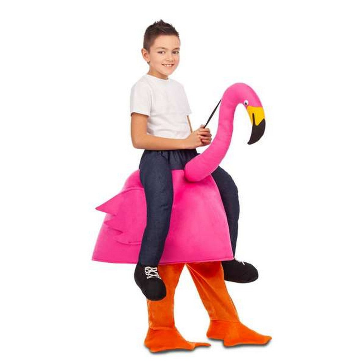 Läs mer om Maskeraddräkt för barn My Other Me Ride-On Rosa flamingo 3-6 år