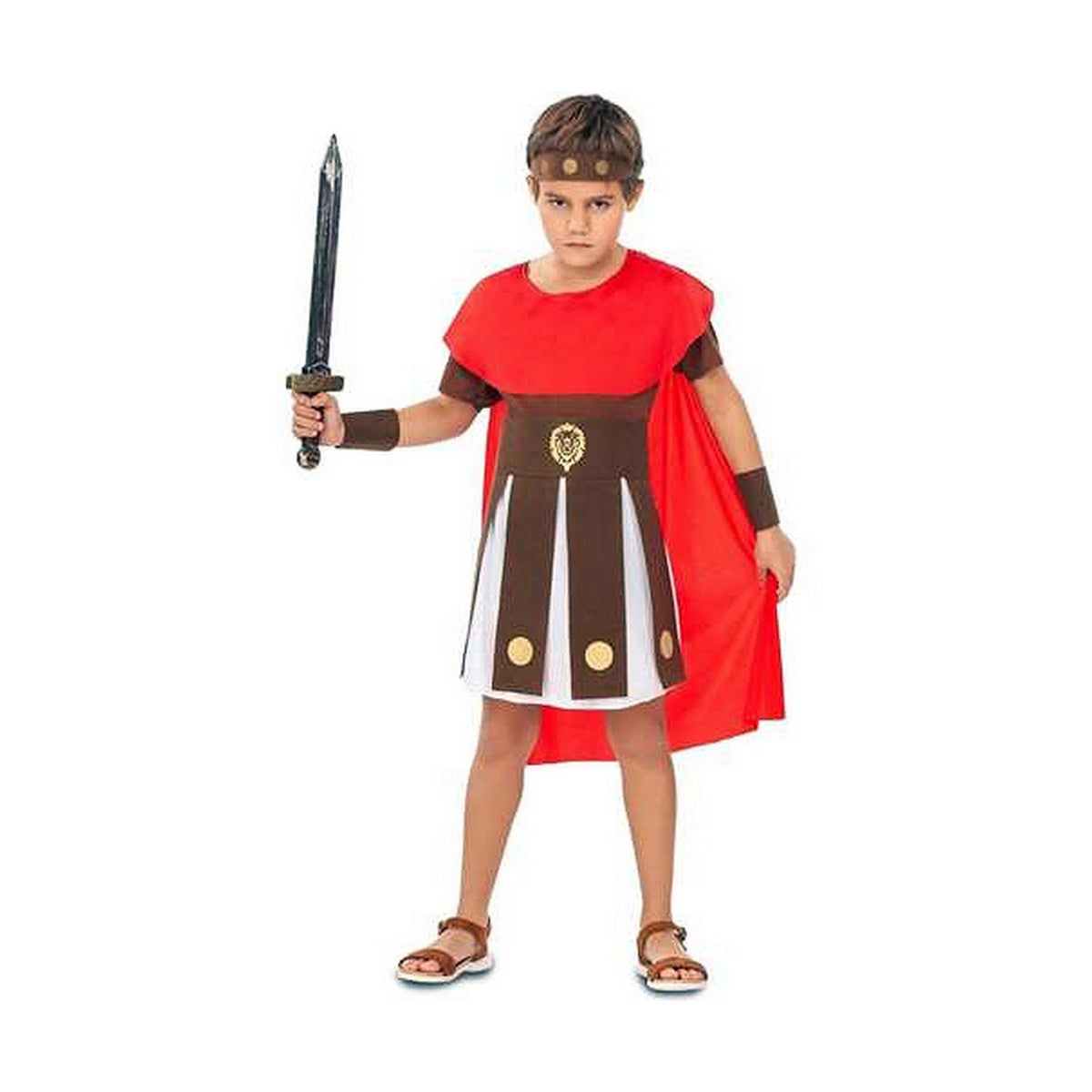 Läs mer om Maskeraddräkt för barn My Other Me Romersk kvinnlig krigare - 5-6 år