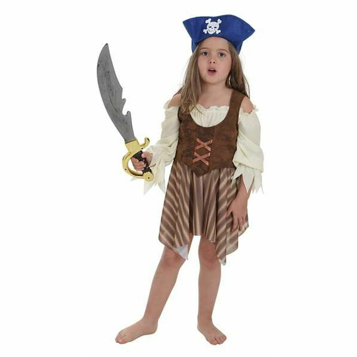 Läs mer om Maskeraddräkt för barn Ränder Pirat