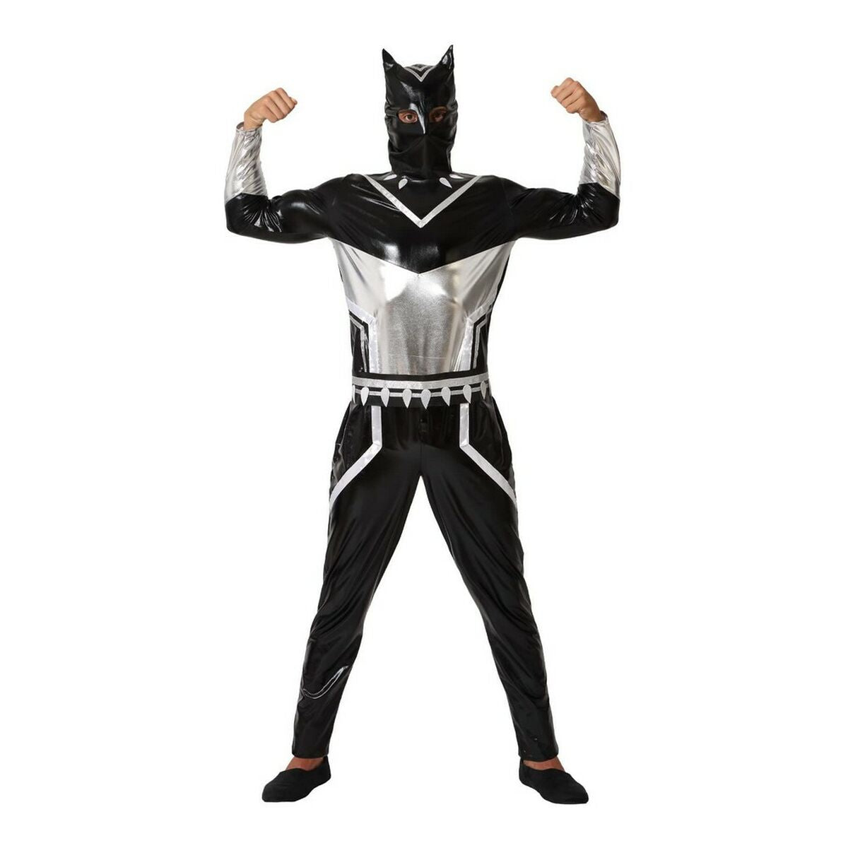 Maskeraddräkt vuxna Black Panther Svart Superhjälte - XL