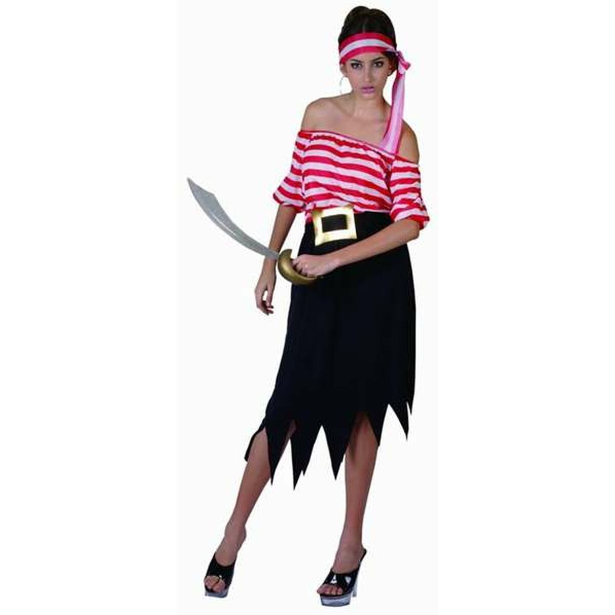 Läs mer om Maskeraddräkt vuxna Kvinnlig pirat M/L