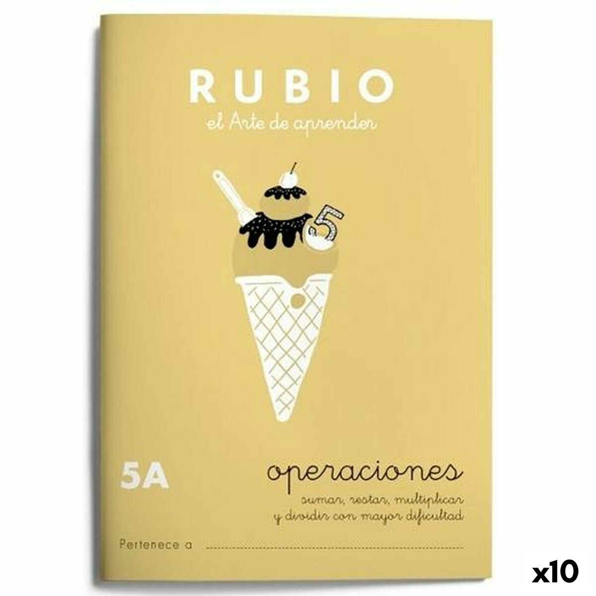 Matematik övningsbok Rubio Nº 5A A5 spanska 20 Blad
