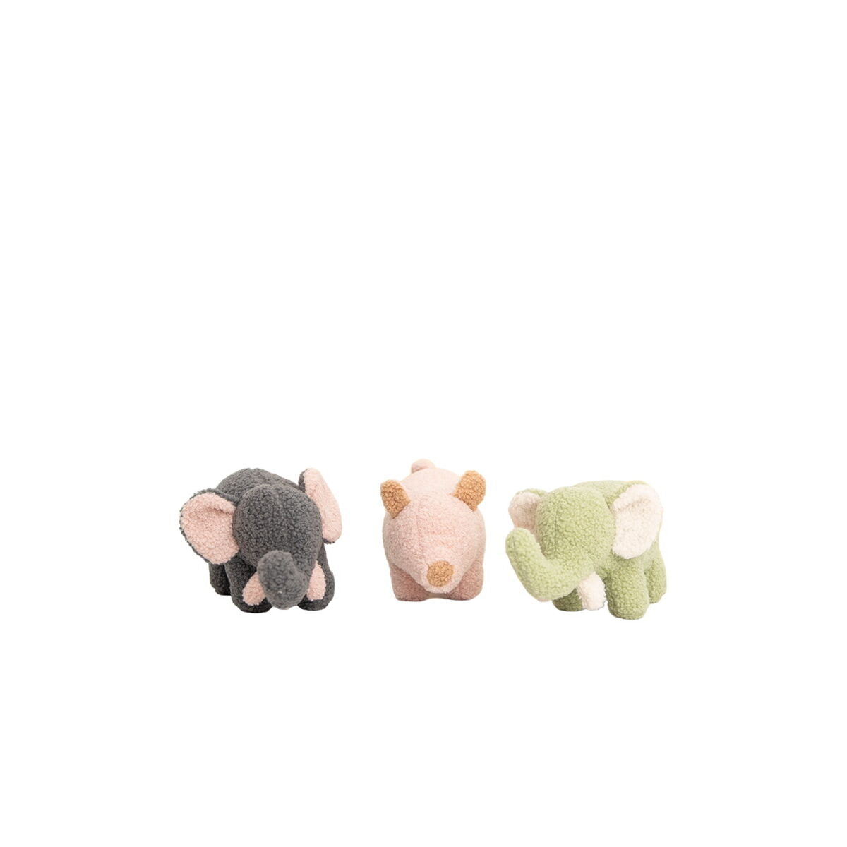 Läs mer om Mjukisleksak Crochetts Bebe Grön Grå Elefant Gris 30 x 13 x 8 cm 3 Delar