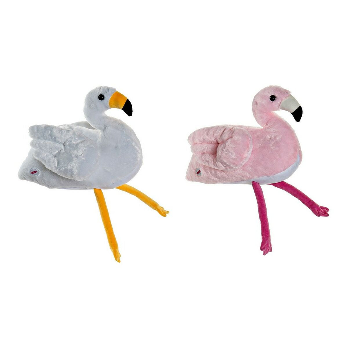 Läs mer om Mjukisleksak DKD Home Decor Vit Rosa Barn Rosa flamingo 34 x 25 x 27 cm