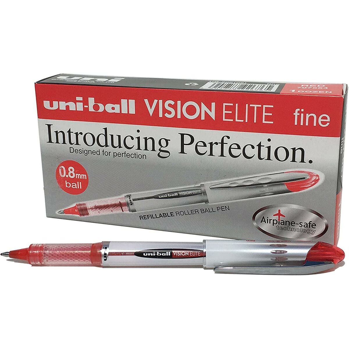 Penna för flytande bläck Uni-Ball Vision Elite UB-200 Röd 0,6 mm