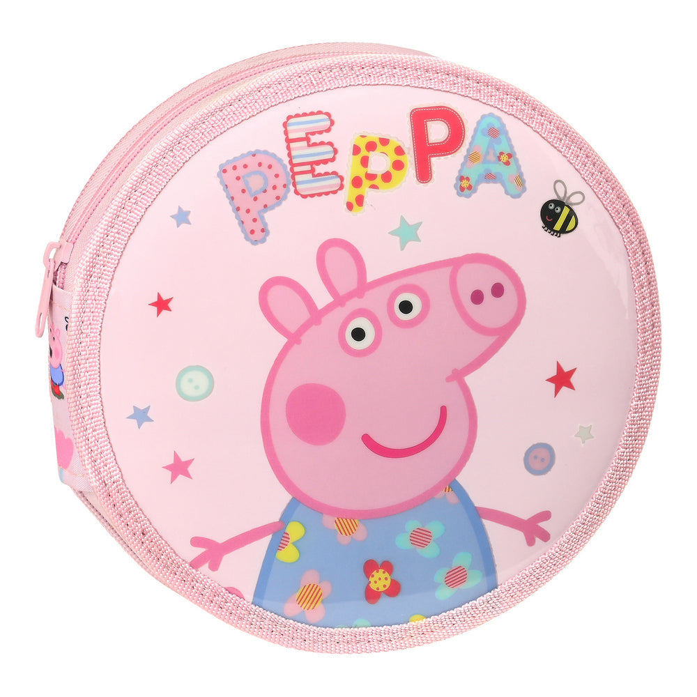 Läs mer om Pennfodral Peppa Pig Having Fun Rund Rosa