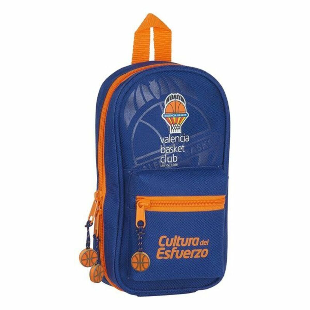 Läs mer om Pennfodral Ryggsäck Valencia Basket M847 Blå Orange 12 x 23 x 5 cm