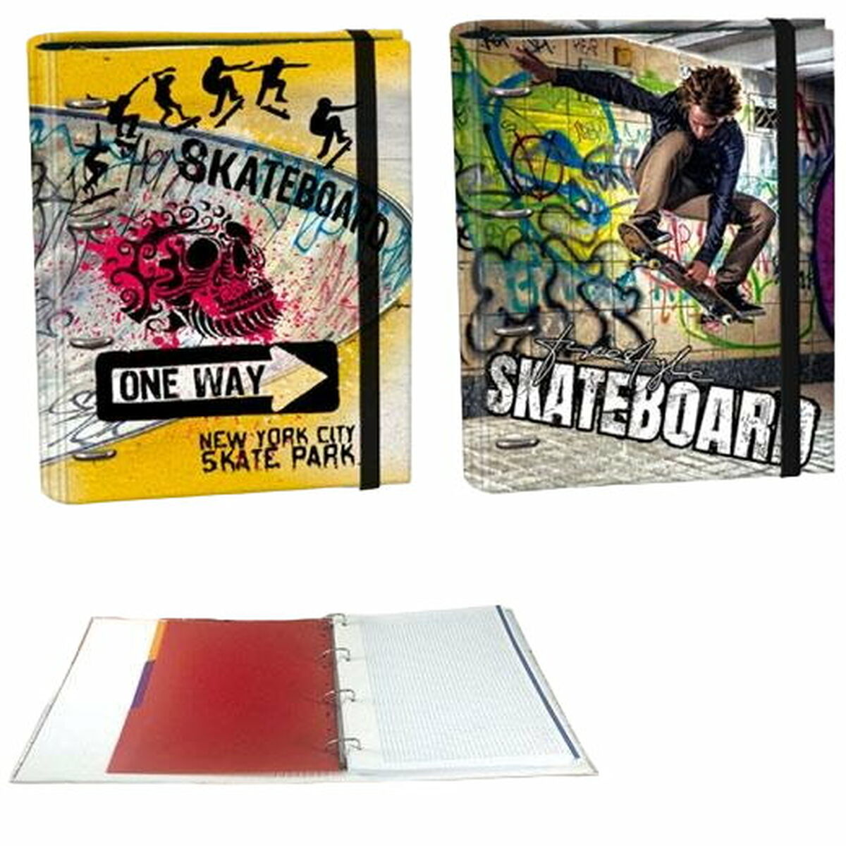 Läs mer om Ringpärm SENFORT Skateboard Multicolour A4
