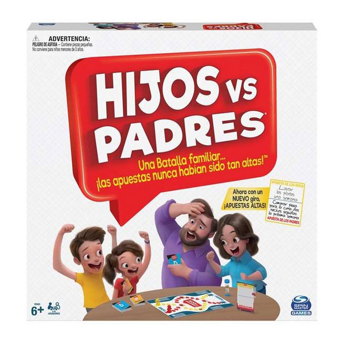 Läs mer om Sällskapsspel Spin Master Hijos vs Padres 206 Delar 26,99 x 26,99 x 5,4 cm
