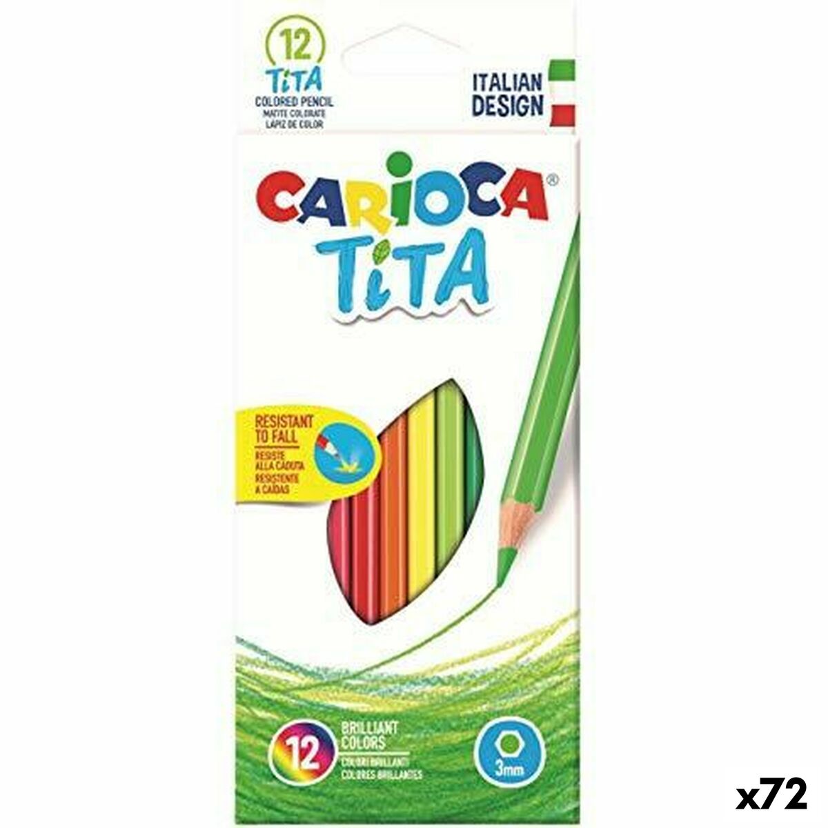 Läs mer om Set med pennor Carioca Tita 12 Delar Multicolour