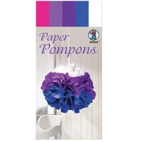 Läs mer om Silkepapper Ursus mix rosa-lila-blå