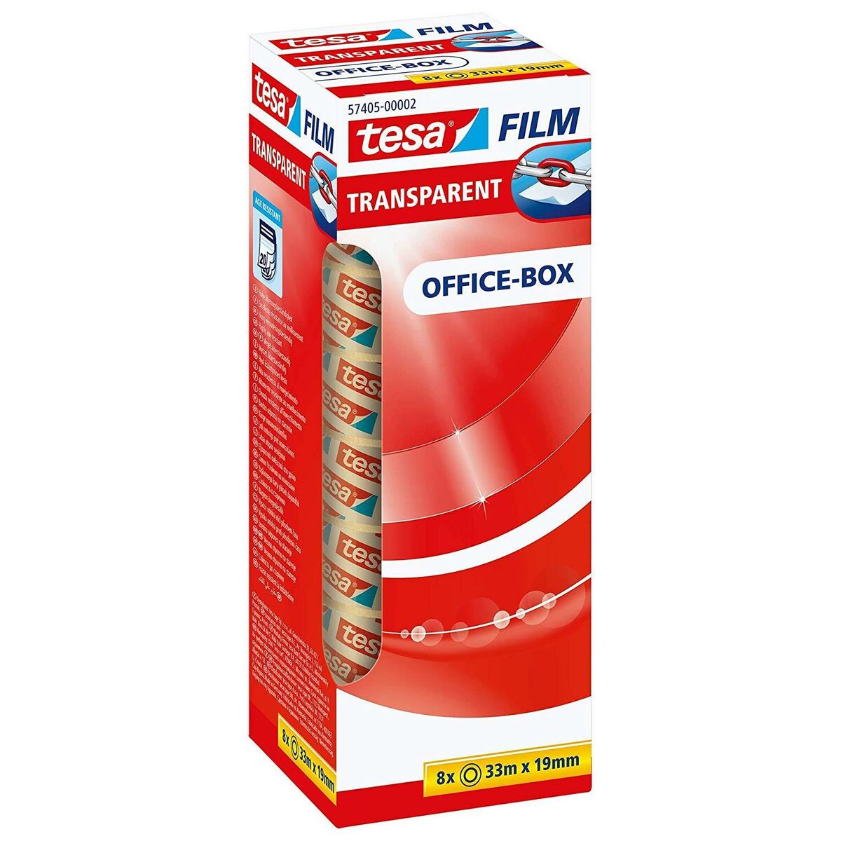 Läs mer om Självhäftande band TESA Office-Box Transparent polypropen Plast 8 Delar 19 x 33 mm