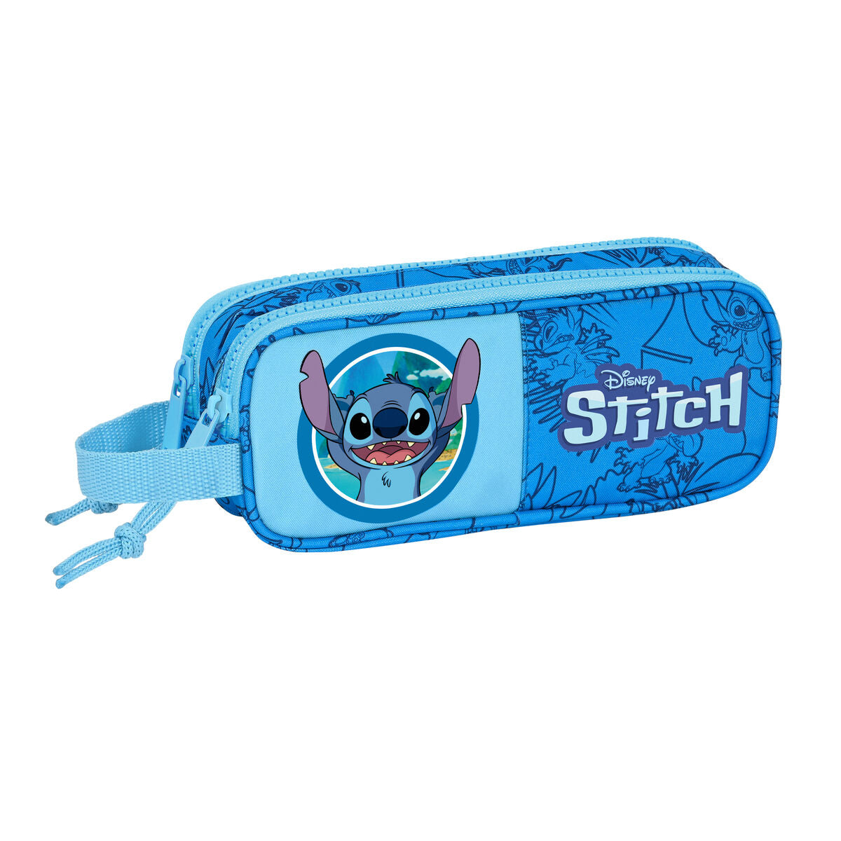 Läs mer om Skolväska Stitch Dubbelt blixtlås Blå 21 x 8 x 6 cm