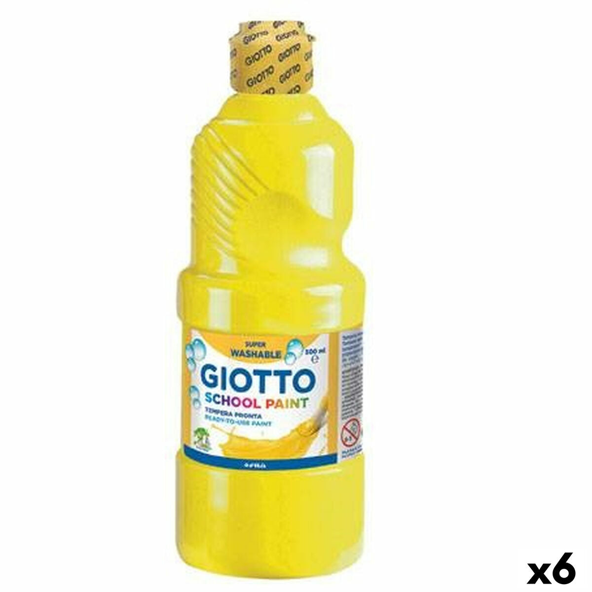 Läs mer om Tempera Giotto School Gul 500 ml Tvättbar