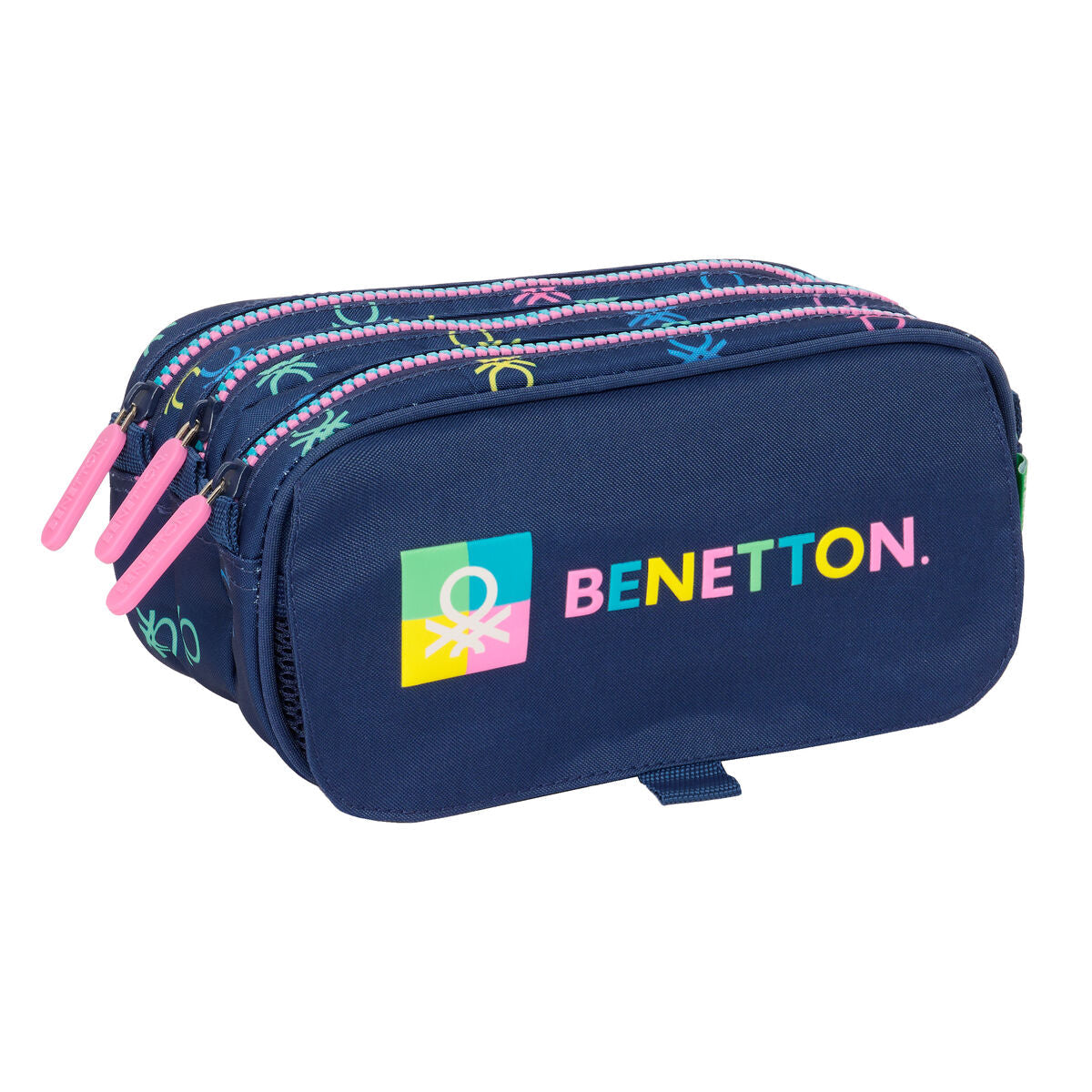 Läs mer om Tredubbel Carry-all Benetton Cool Marinblå 21,5 x 10 x 8 cm