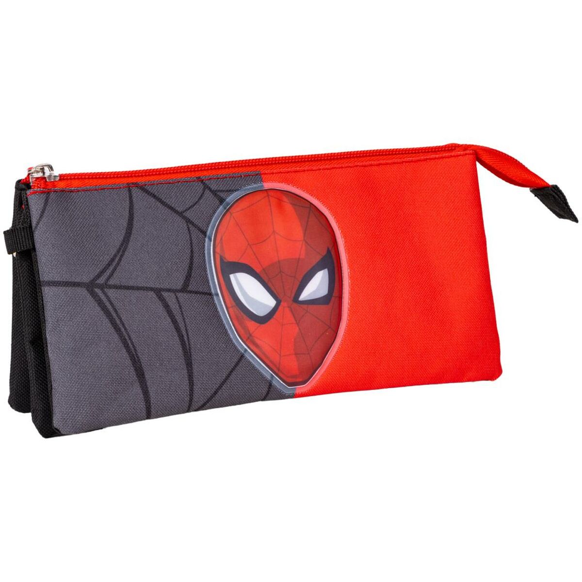 Läs mer om Tredubbel Carry-all Spider-Man Röd Svart 22,5 x 2 x 11,5 cm