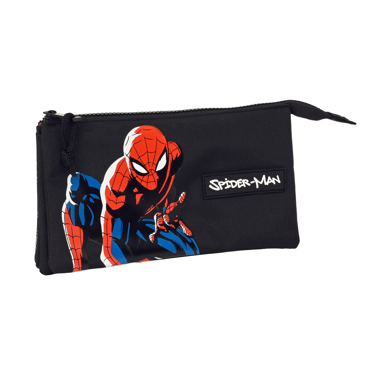 Läs mer om Tredubbel Carry-all Spiderman Hero Svart 22 x 12 x 3 cm
