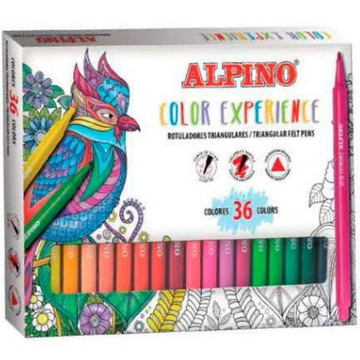 Läs mer om Tuschpennor Alpino Color Experience 36 Delar Multicolour