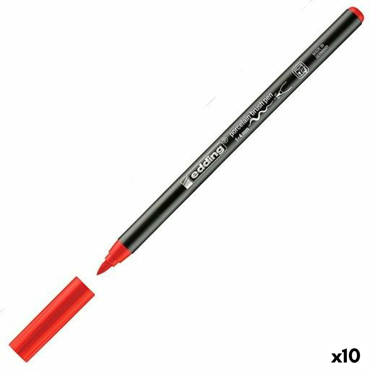 Läs mer om Tuschpennor Edding 4200 Pensel Röd