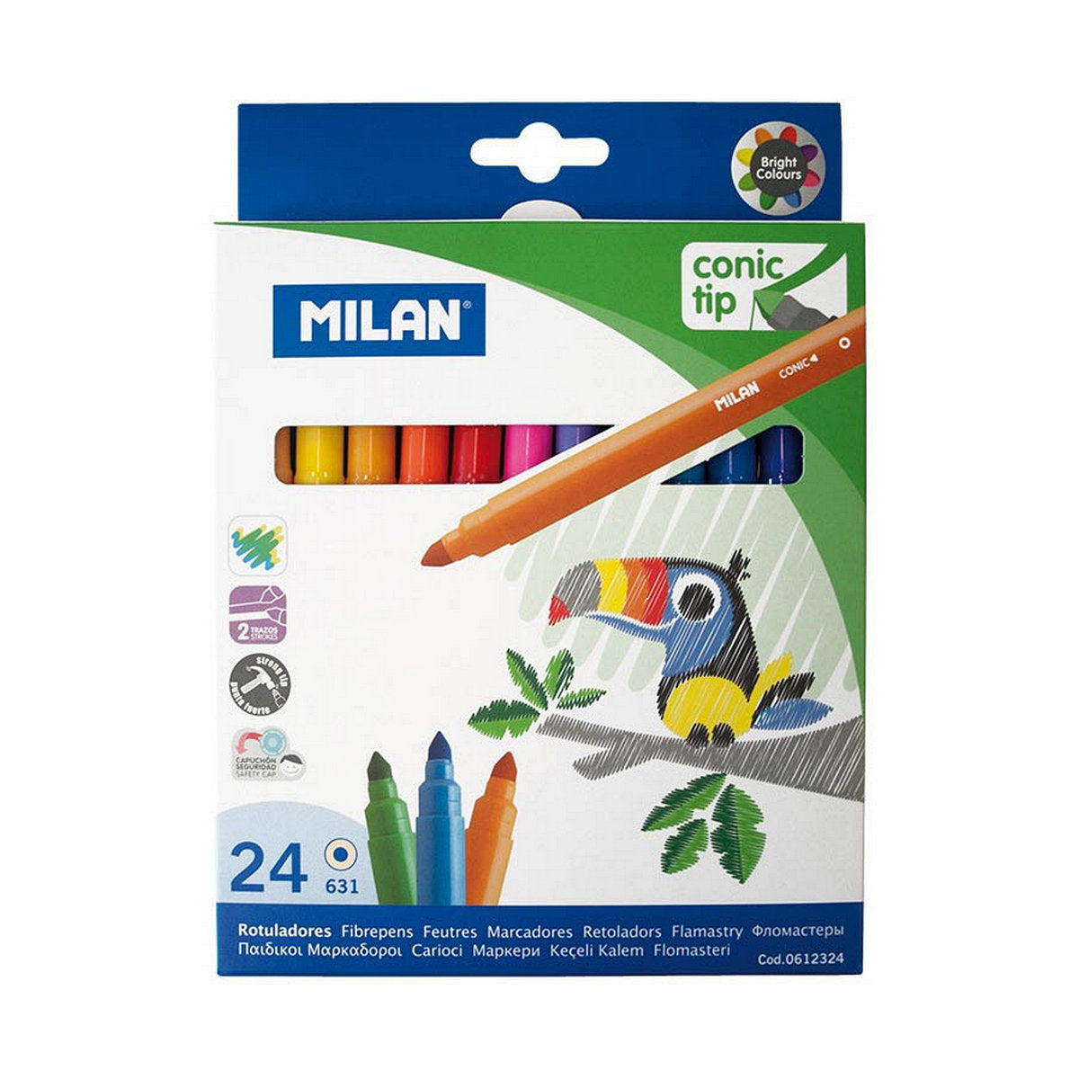 Läs mer om Tuschpennor Milan 24 MAXI Multicolour