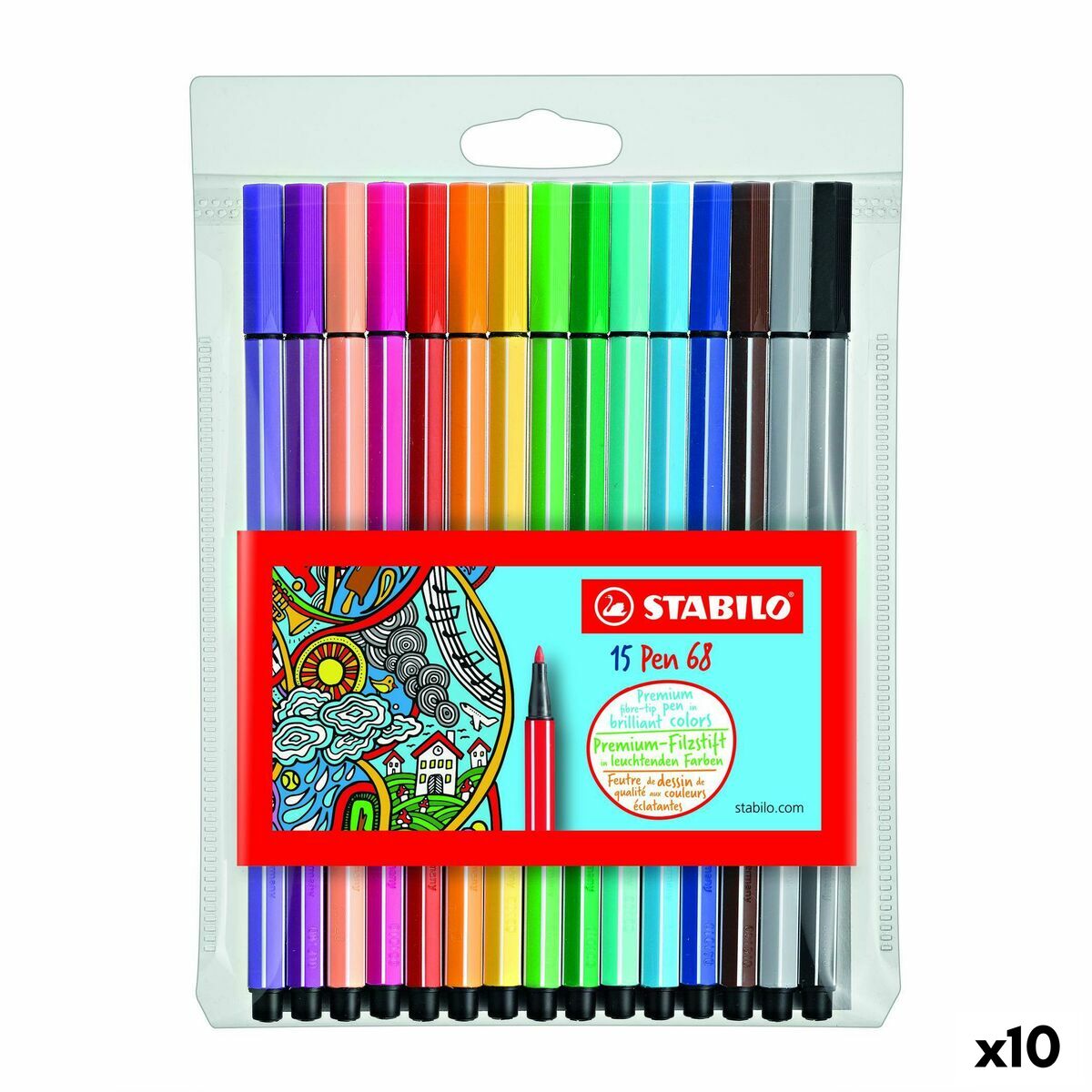 Läs mer om Tuschpennor Stabilo Pen 68 Multicolour