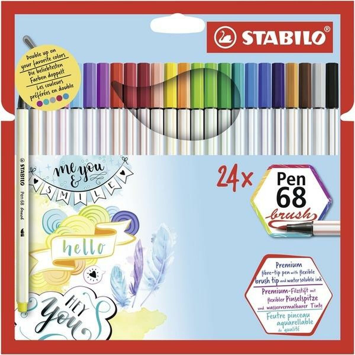 Läs mer om Tuschpennor Stabilo Pen 68 brush Fall Multicolour