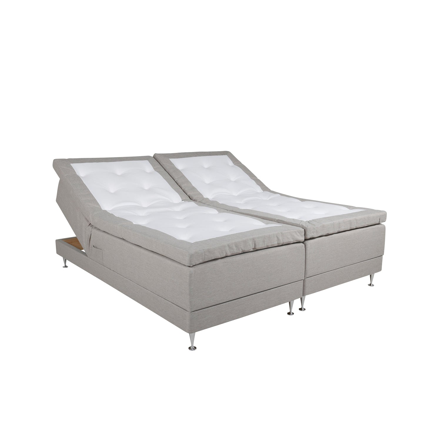 VANSBRO Ställbar Kontinentalsäng Medium Beige - 180x200 cm