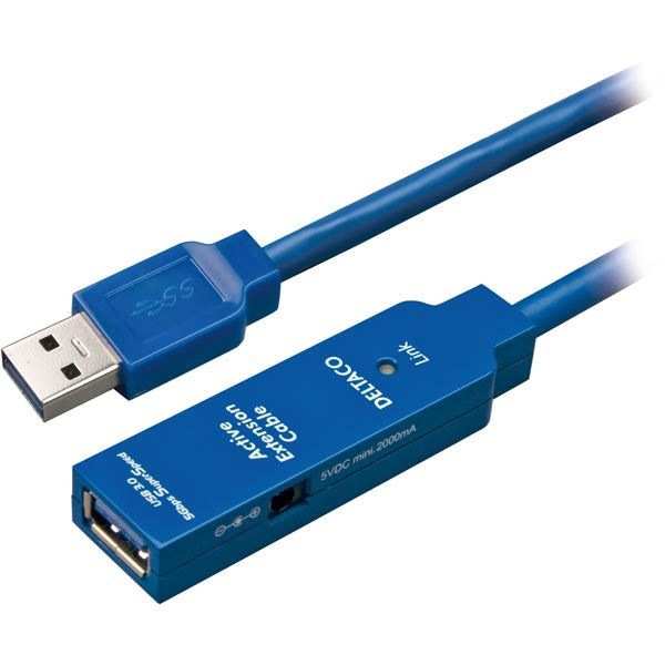 Läs mer om htmlDELTACO PRIME USB 3.0-förlängningskabel, baktiv/b, Typ A hane - Typ A hona, b3m/b, blå/html