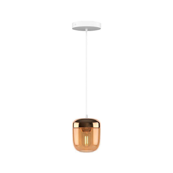 Acorn taklampa 14 cm ? – Amber brass